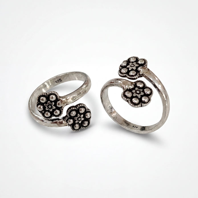 Floral Wrap Toe Rings