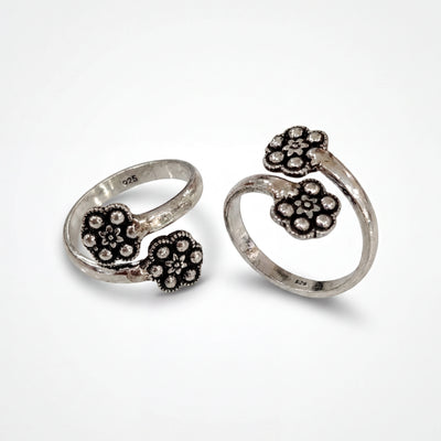Floral Wrap Toe Rings