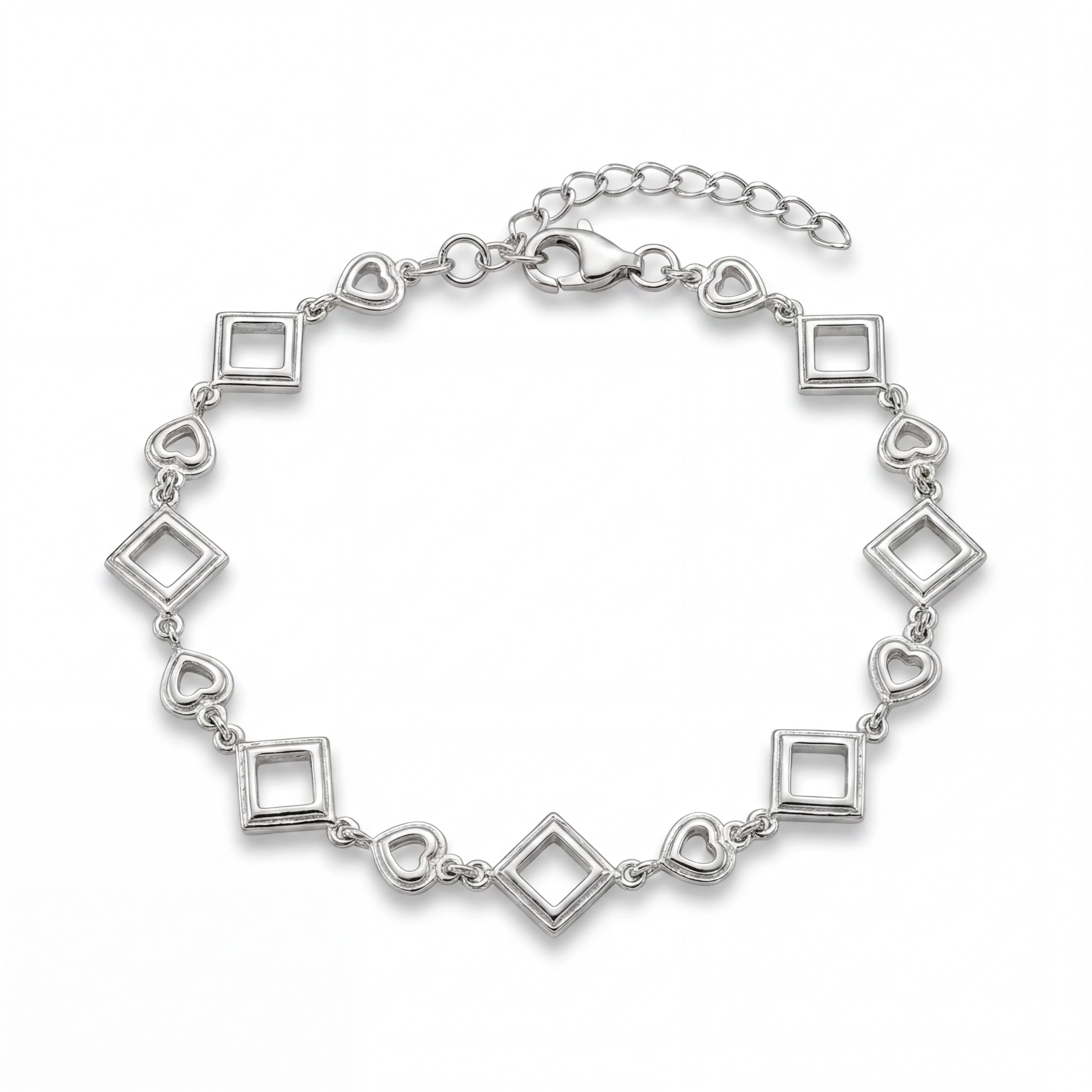 Geometric Heart Bracelet