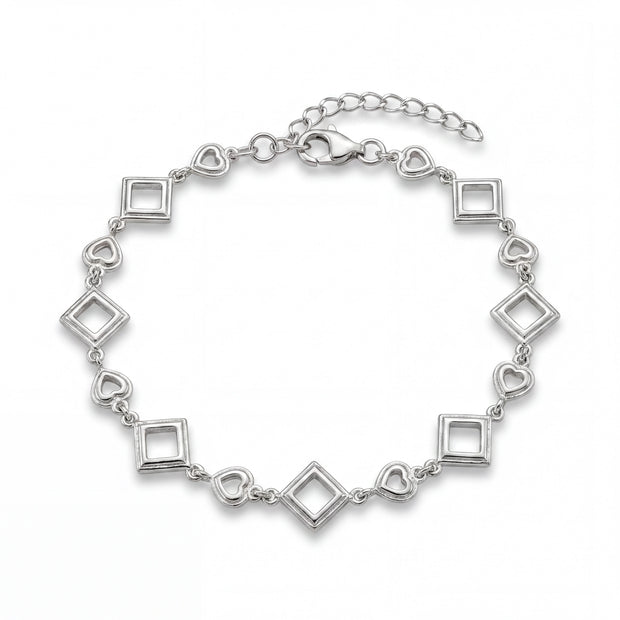 Geometric Heart Bracelet