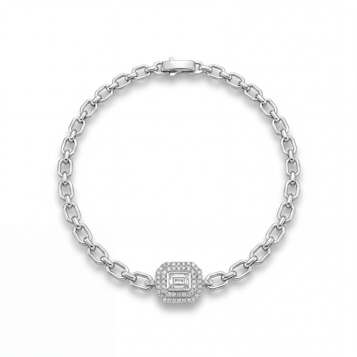 Emerald Halo Bracelet