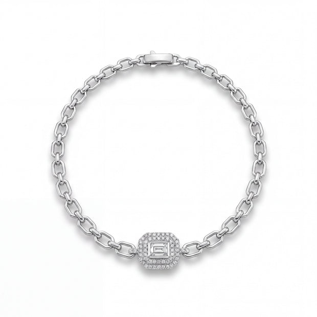 Emerald Halo Bracelet