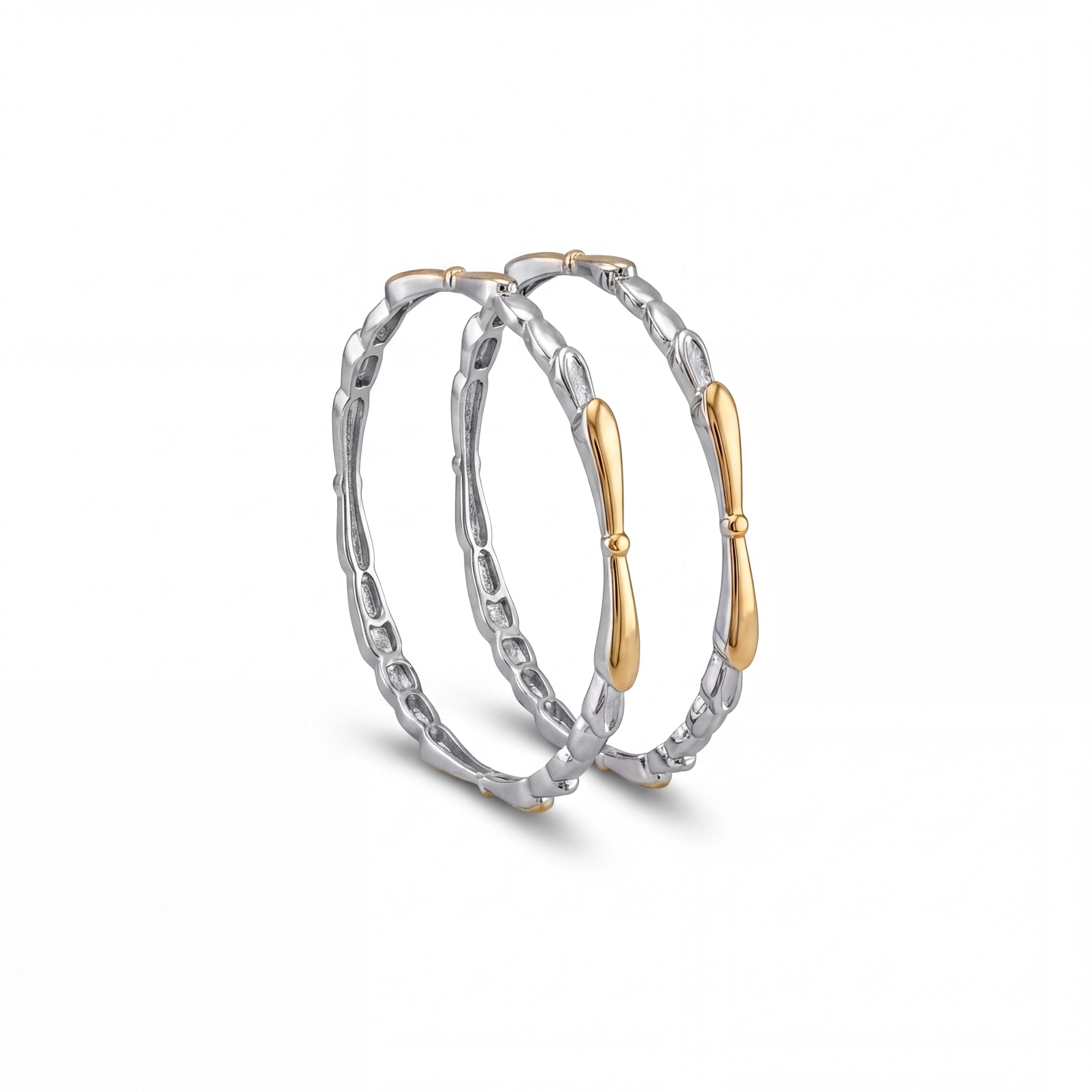 Two-Tone Textured Bangles