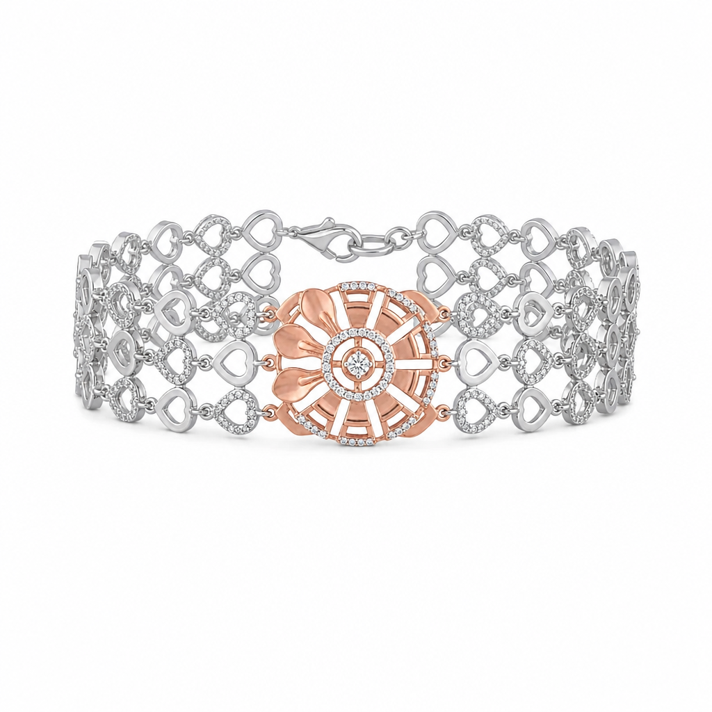 Two-Tone Floral Cuff