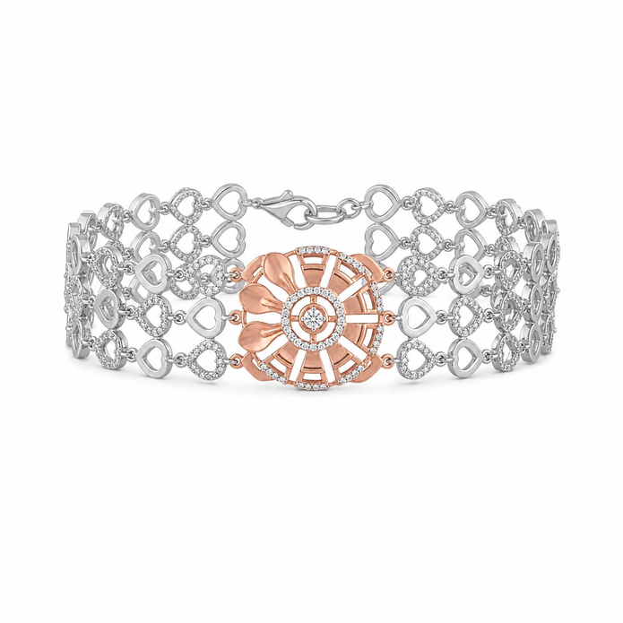 Two-Tone Floral Cuff