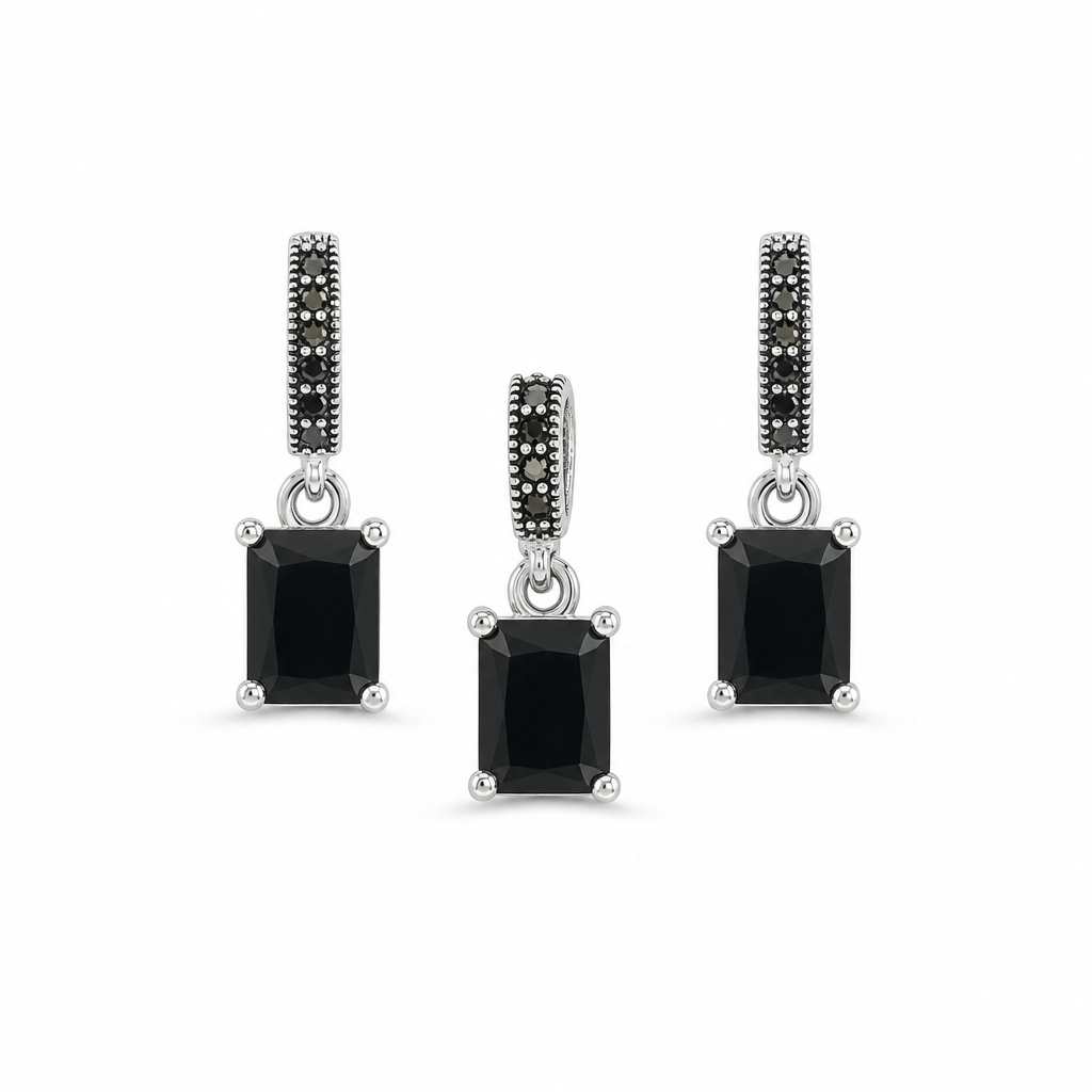 Onyx Marcasite Set