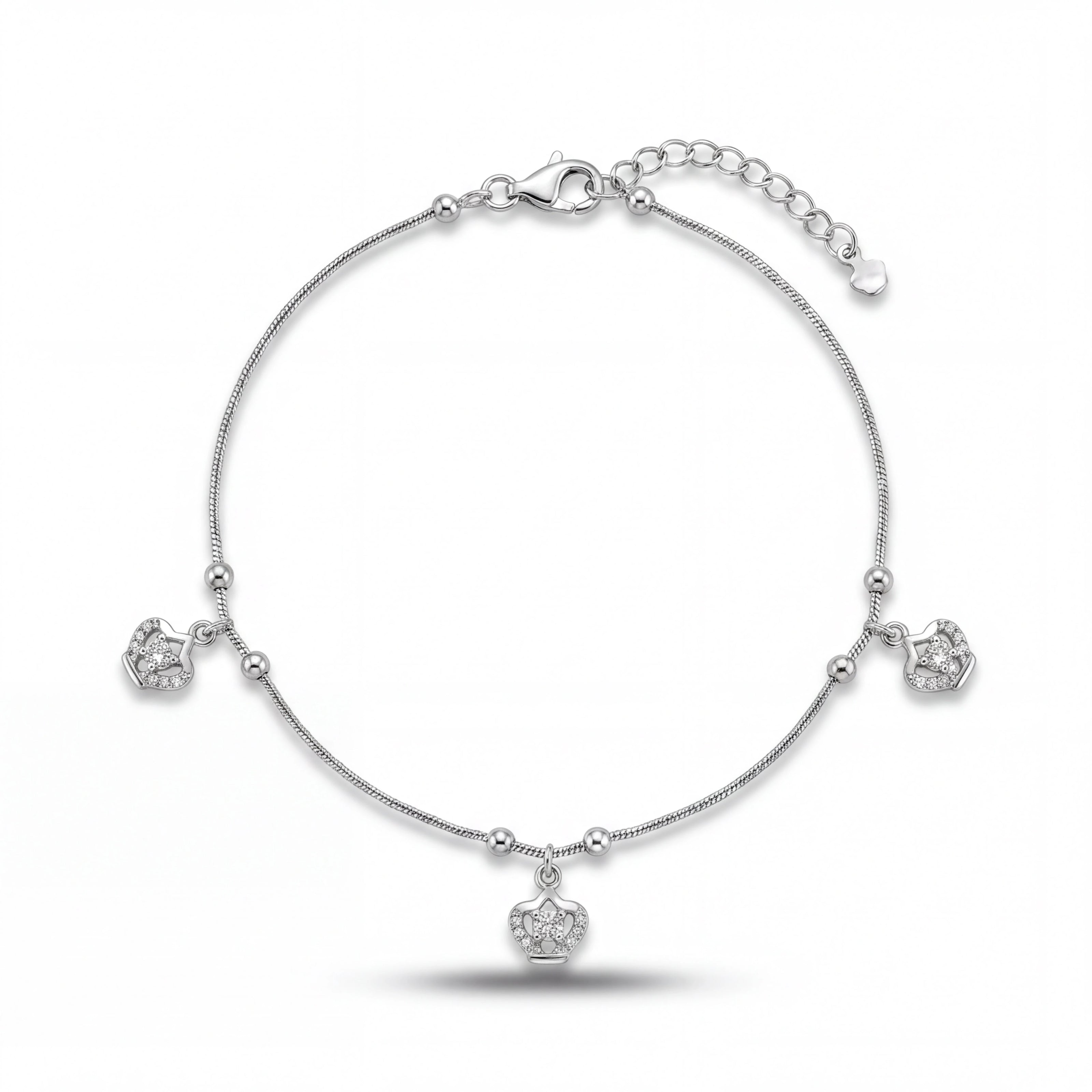 Sparkling Crown Anklet