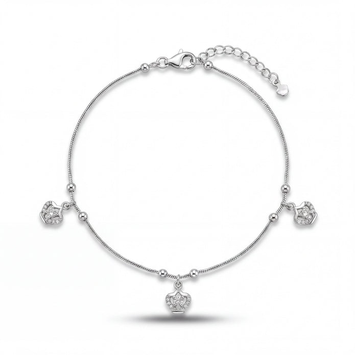 Sparkling Crown Anklet
