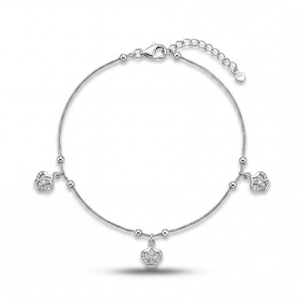 Sparkling Crown Anklet