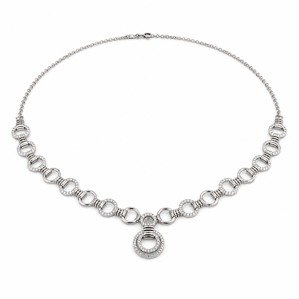 CZ Circle Link Set