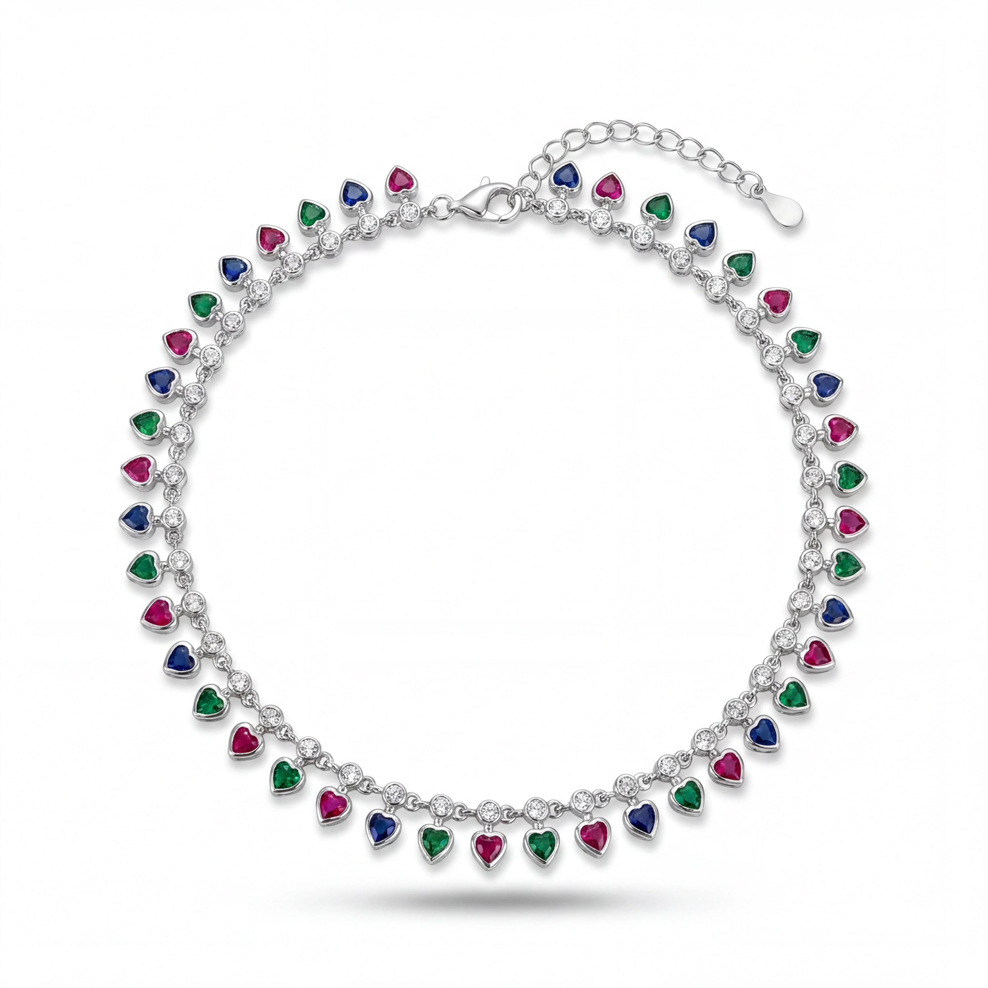 Vivid Hearts Anklet