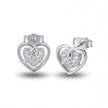 Pave Heart Studs