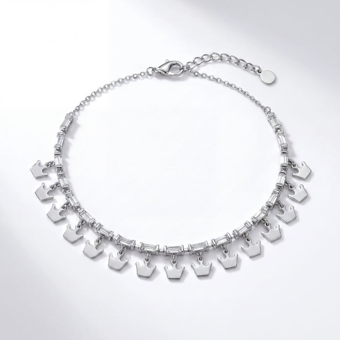 Crown Charm Anklet