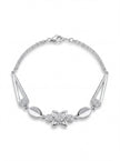 CZ Floral Link Bracelet