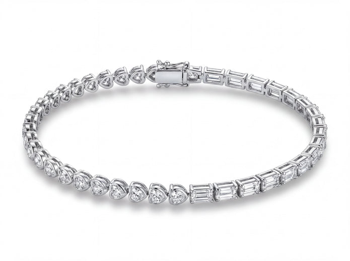 Heart Baguette Bracelet