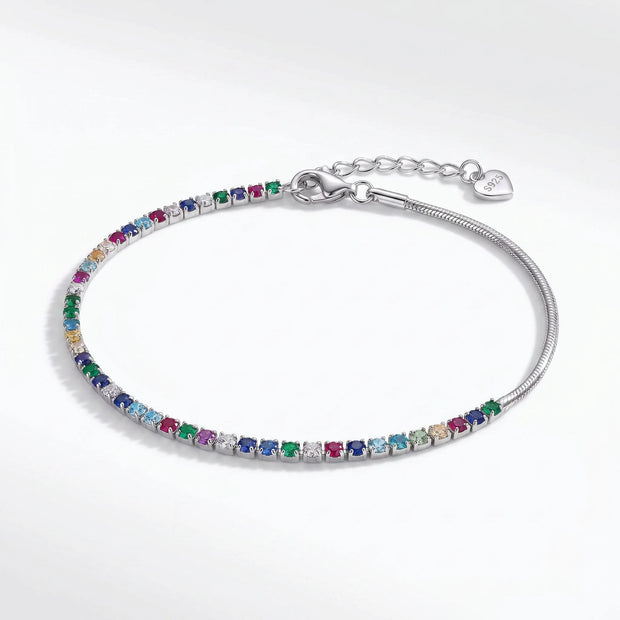 Rainbow Stone Anklet