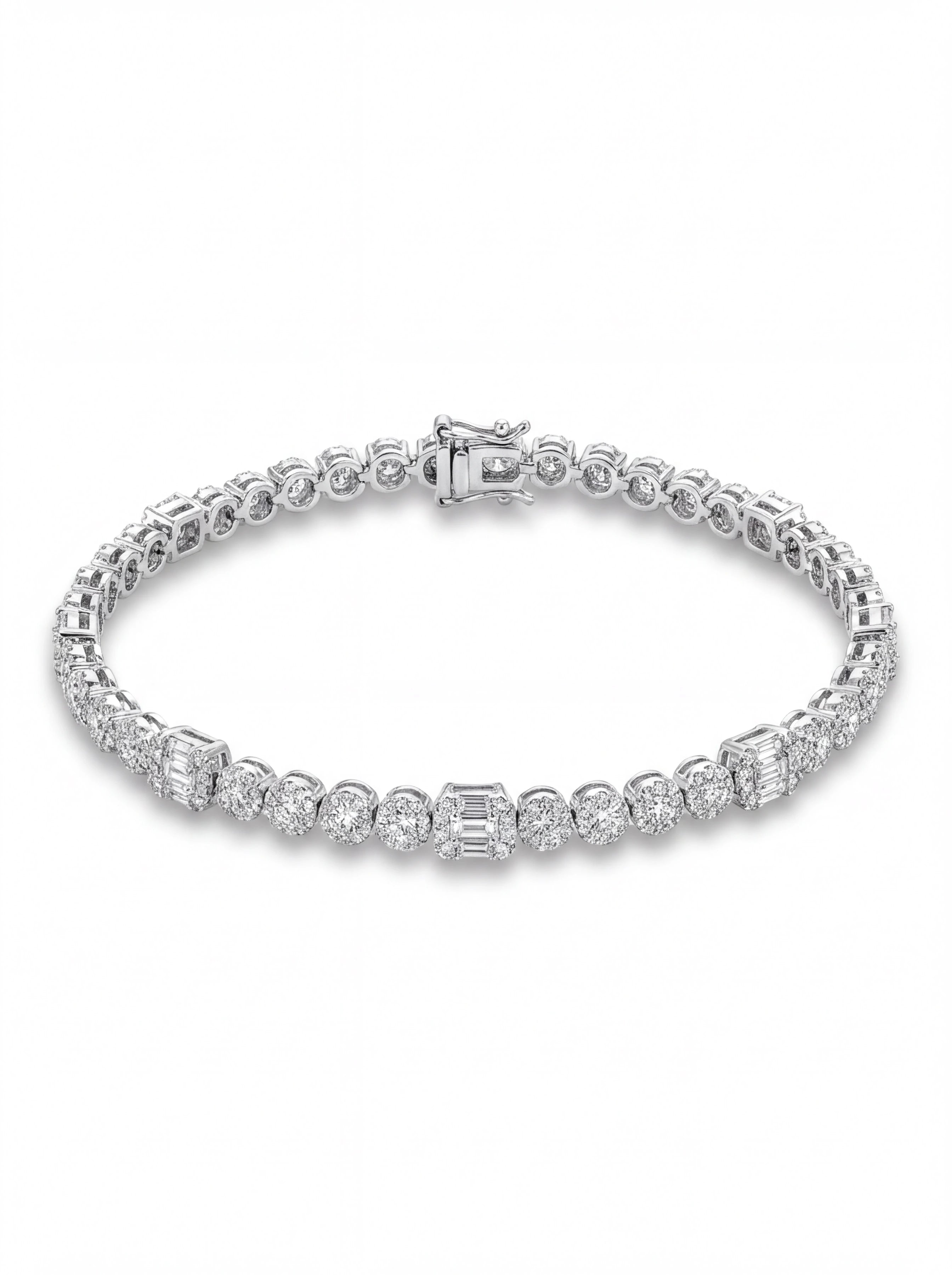 Mixed Cut CZ Bracelet