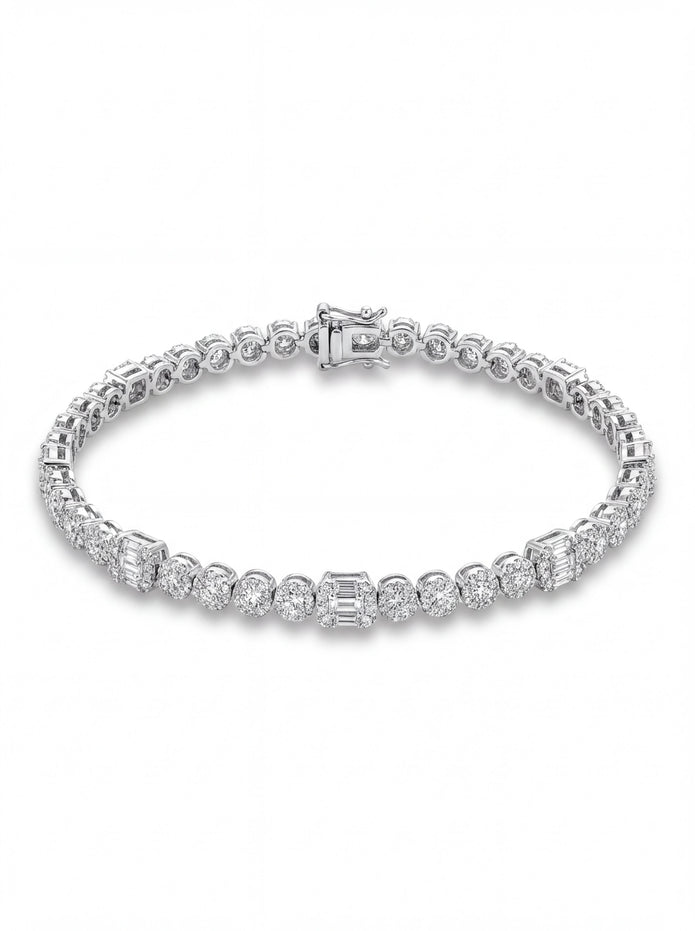 Mixed Cut CZ Bracelet