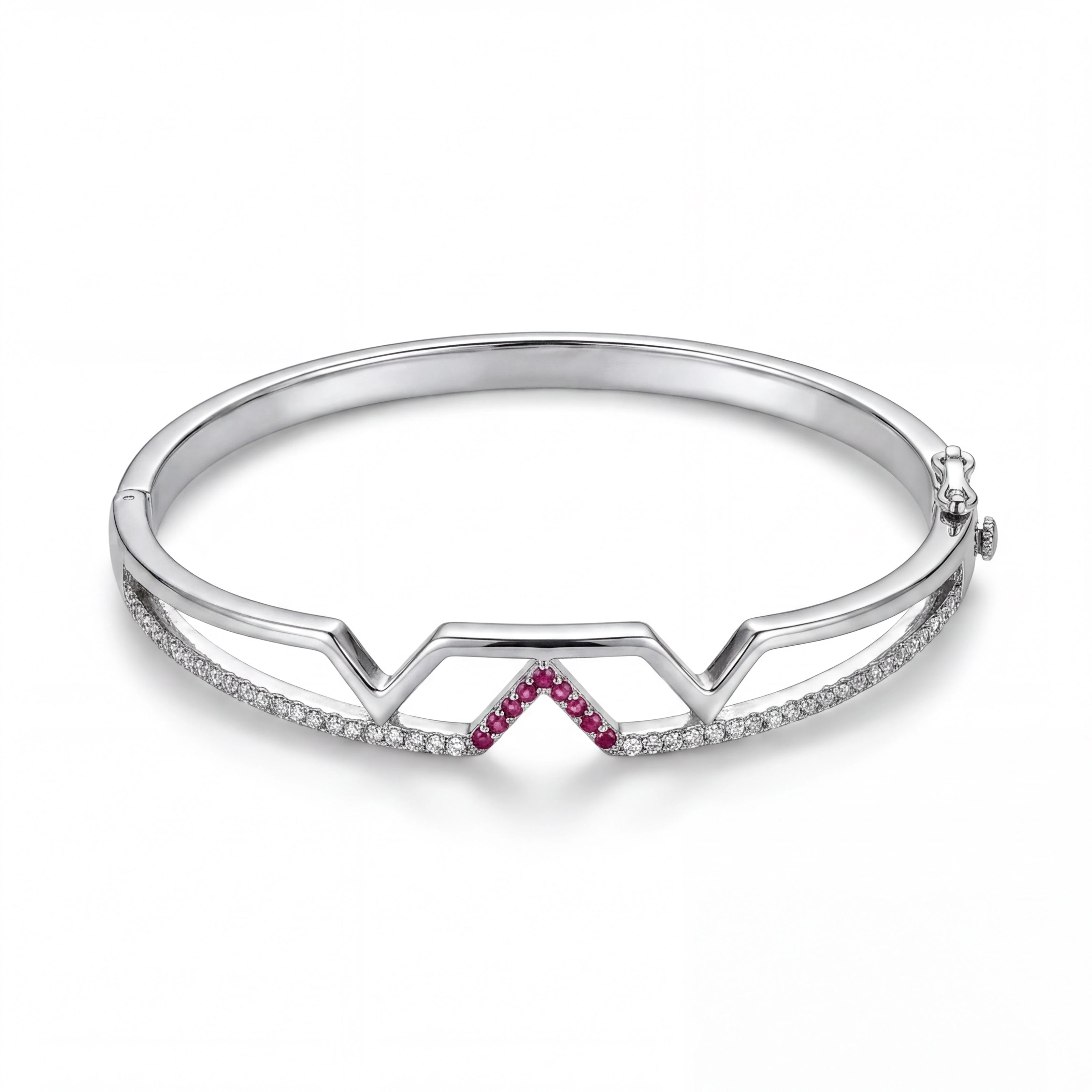 Pink V Zigzag Bangle