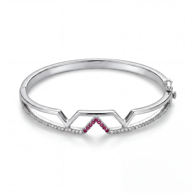 Pink V Zigzag Bangle