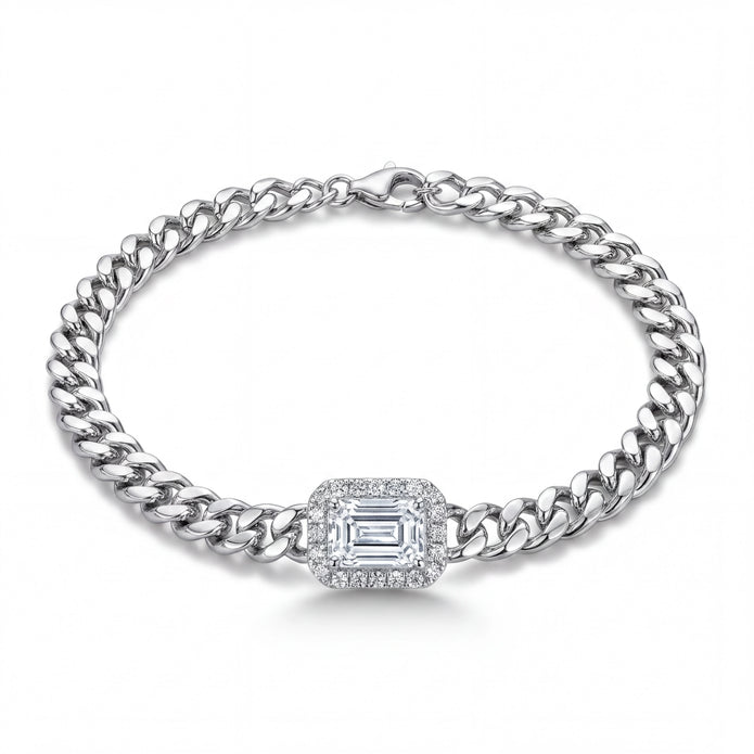 Emerald Cut Chain Bracelet
