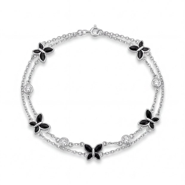 Enamel Butterfly Bracelet