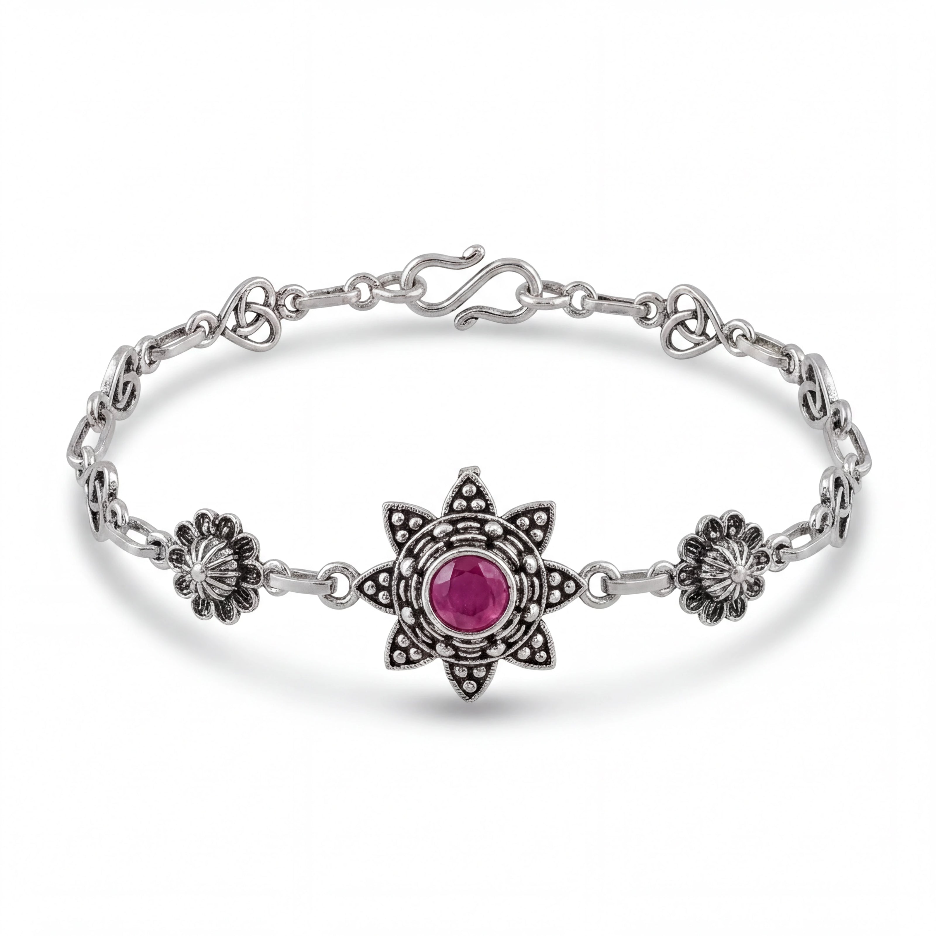 Magenta Lotus Bracelet