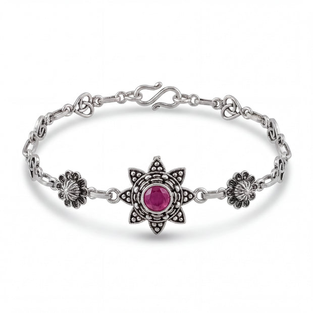 Magenta Lotus Bracelet