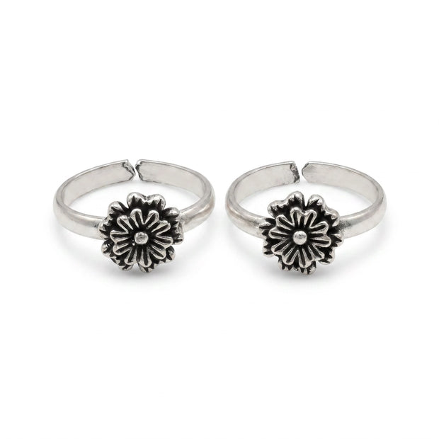 Floral Toe Ring