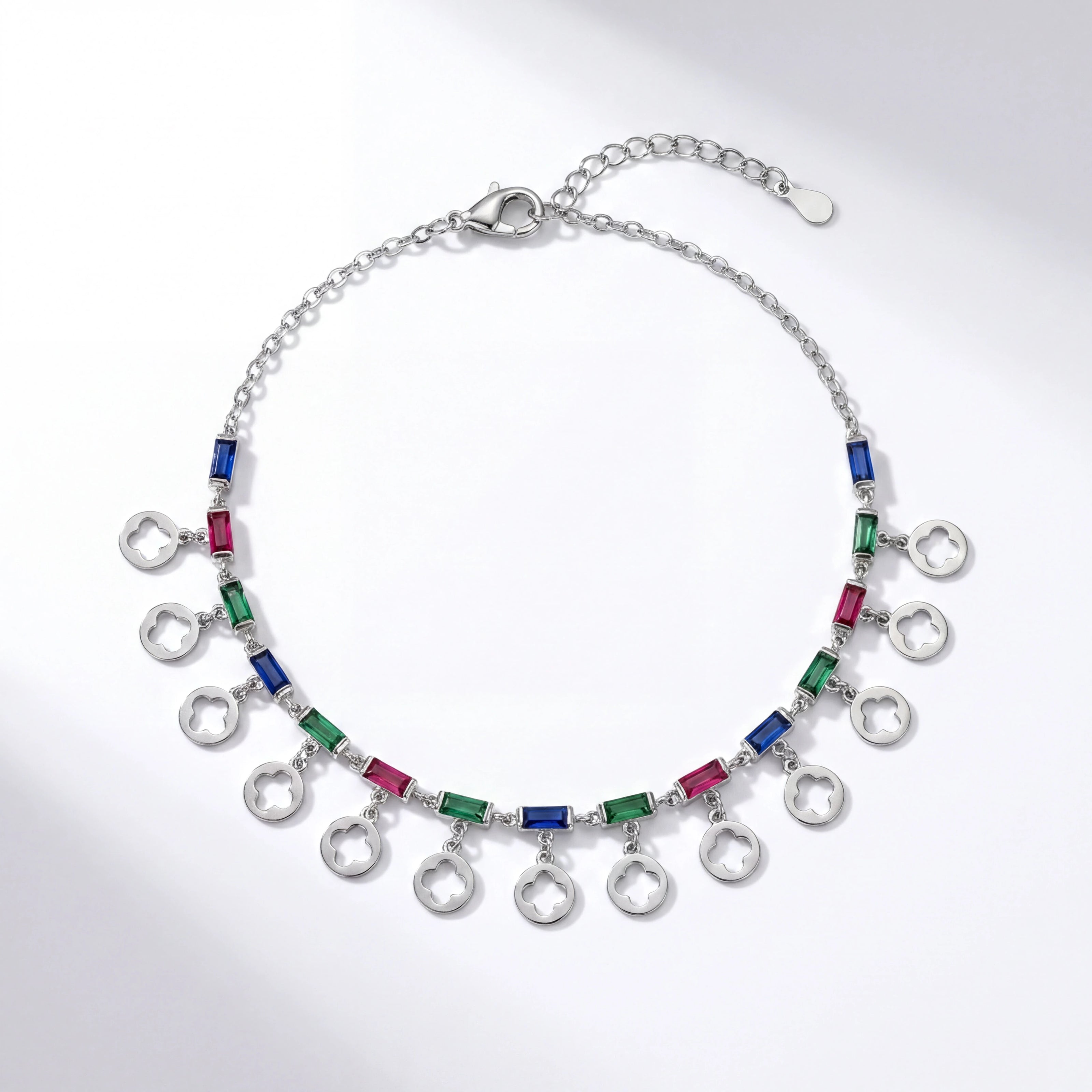 Vibrant Clover Anklet