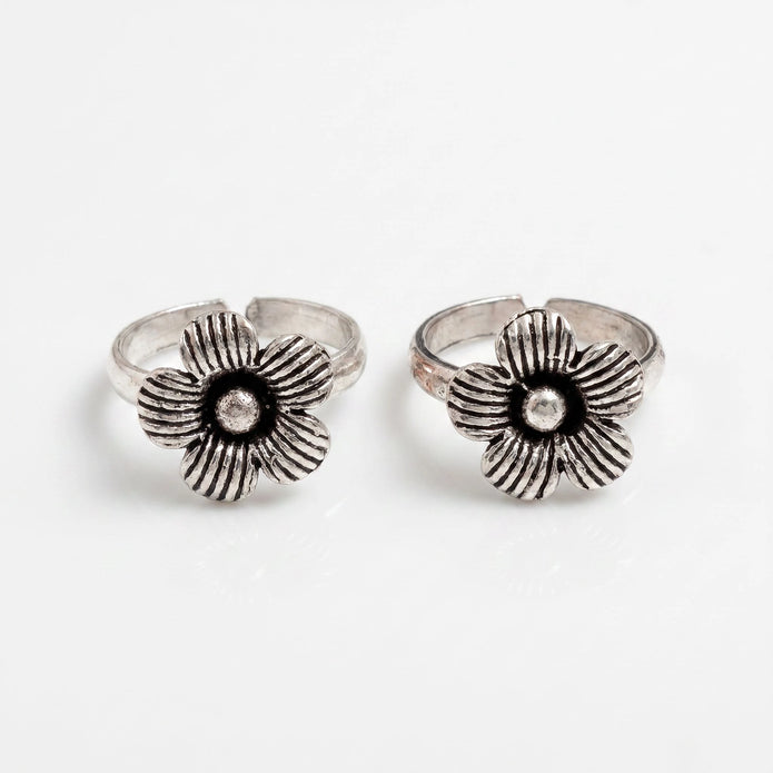 Floral Toe Rings