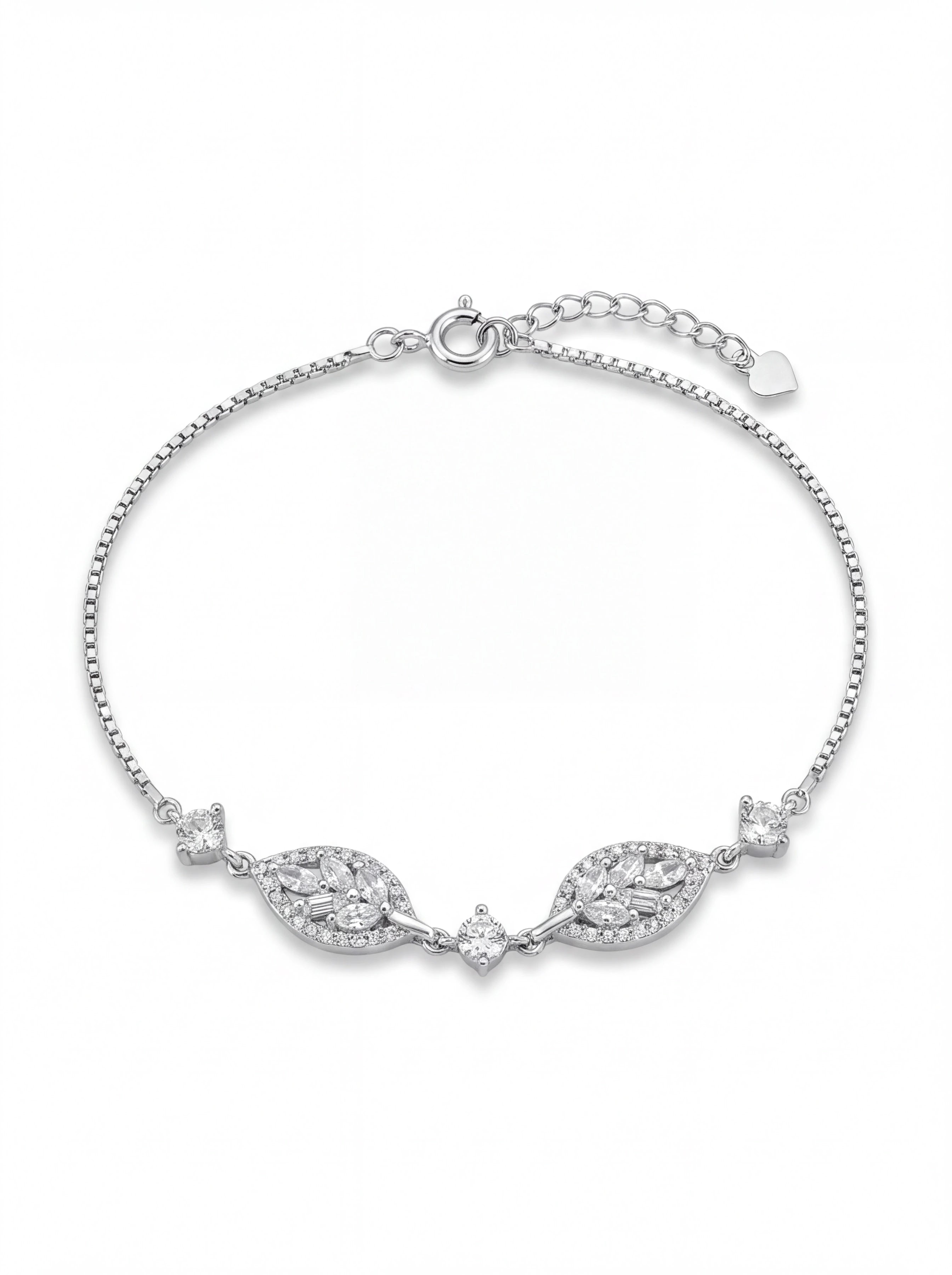 CZ Leaf Bracelet