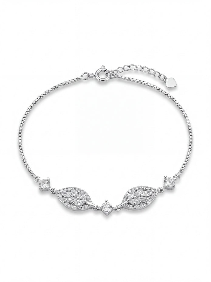 CZ Leaf Bracelet