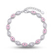 Pink Evil Eye Bracelet