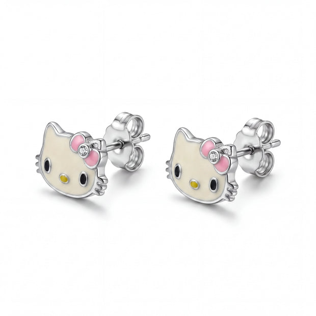Kitty Enamel Studs