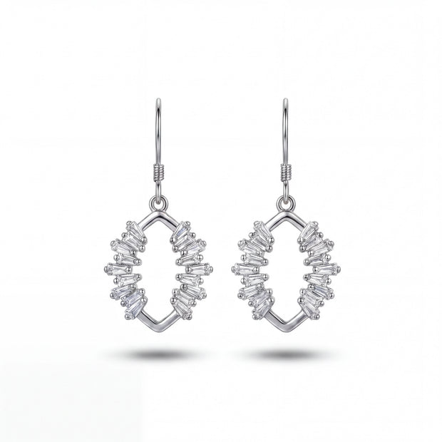 CZ Geo Drop Earrings