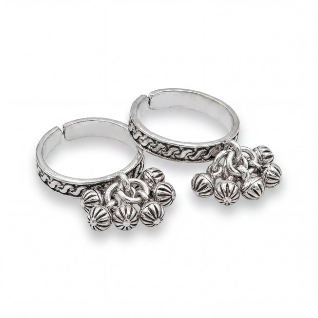 Ghungroo Charm Toe Rings