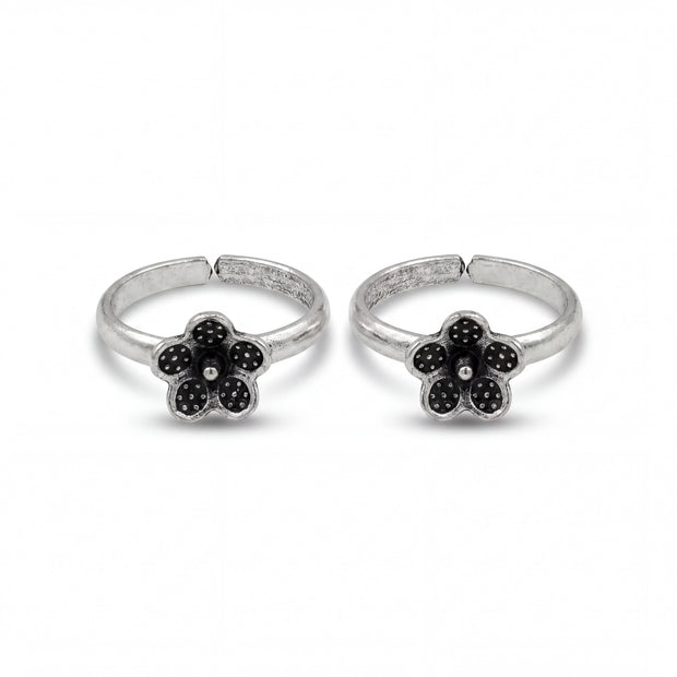 Floral Charm Toe Rings