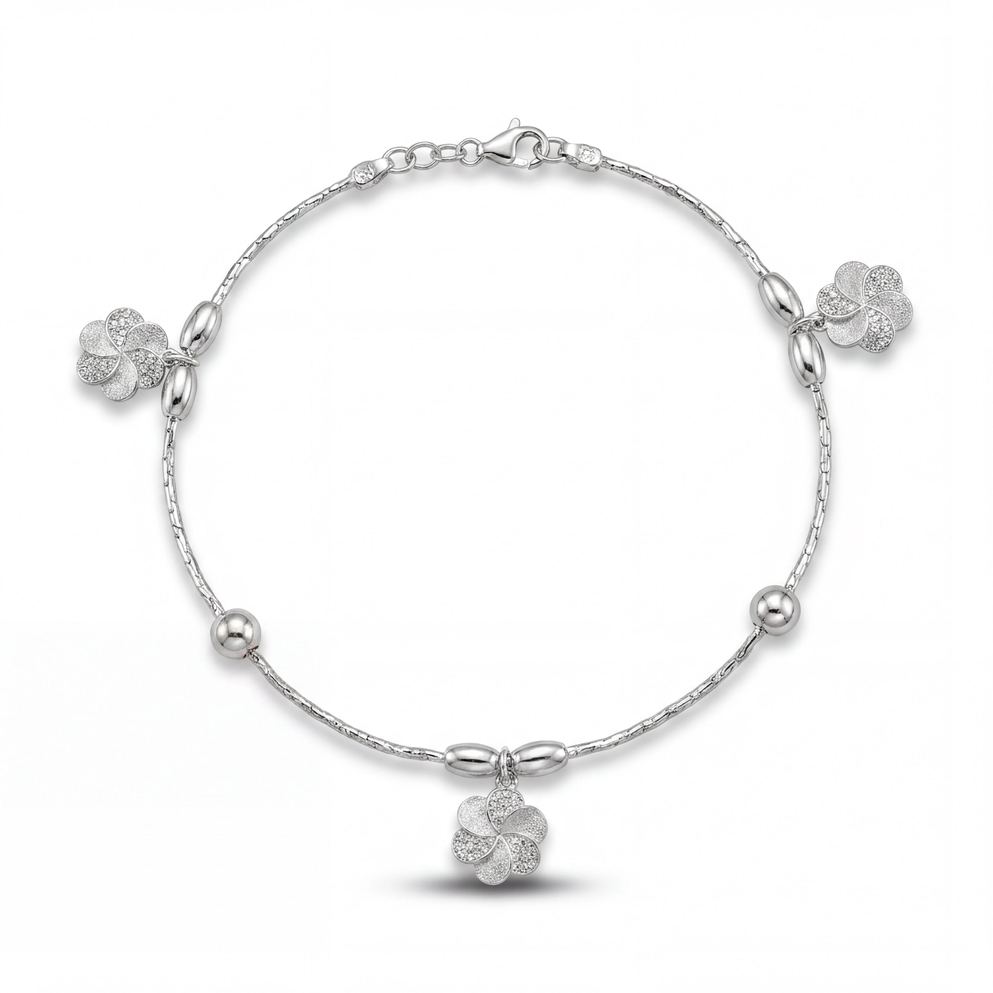 Floral Charm Anklet