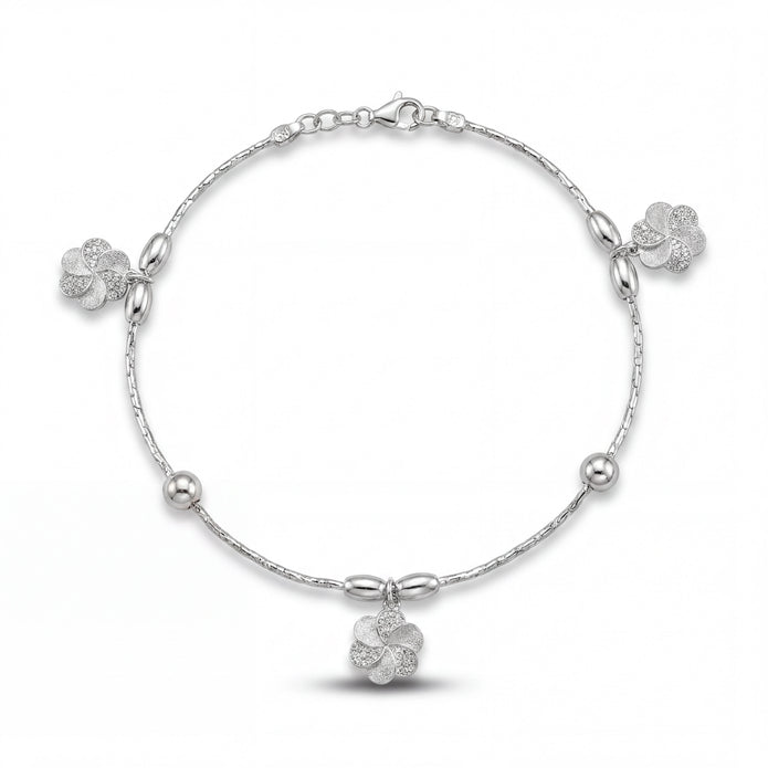 Floral Charm Anklet