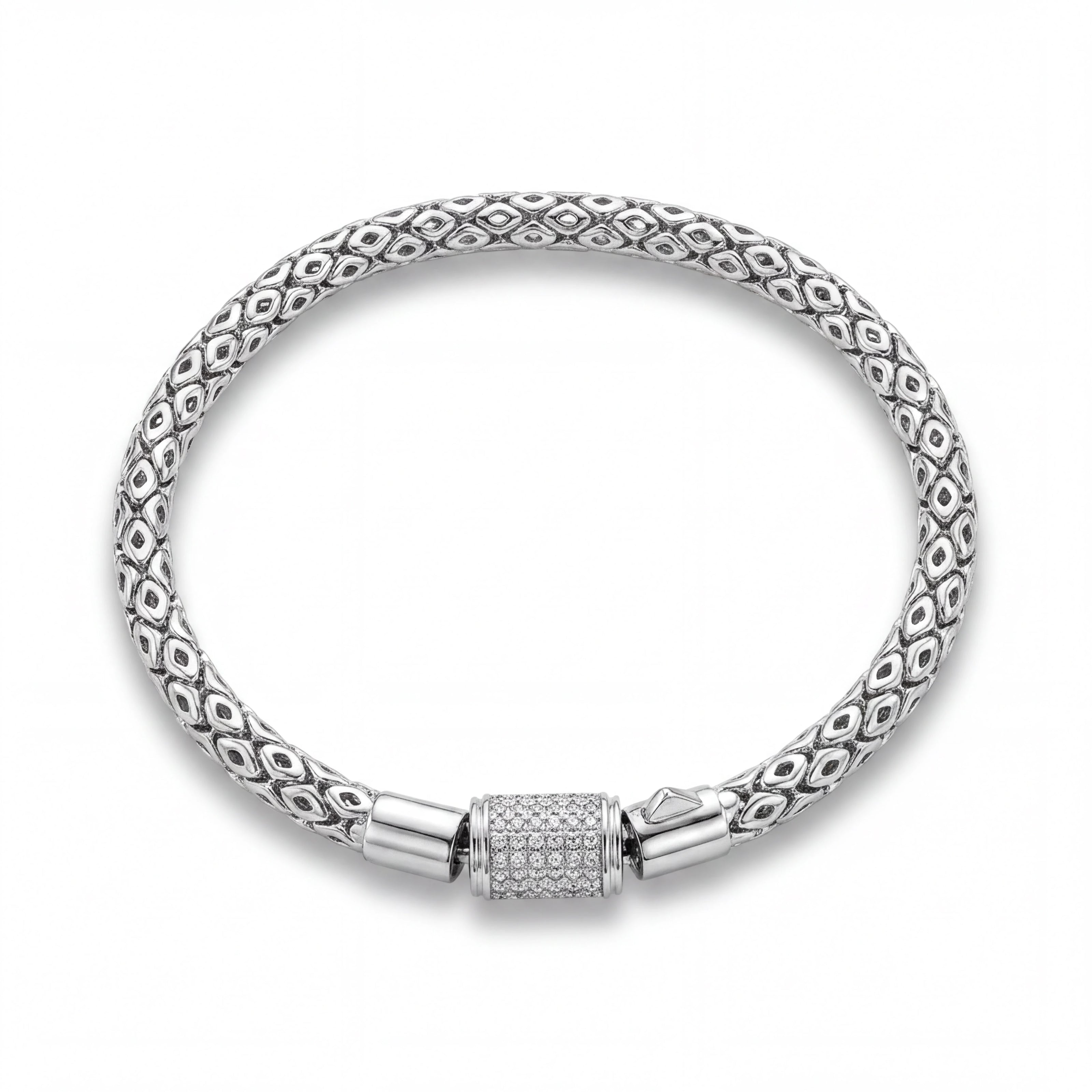 CZ Textured Bracelet