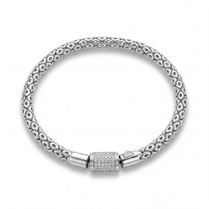 CZ Textured Bracelet