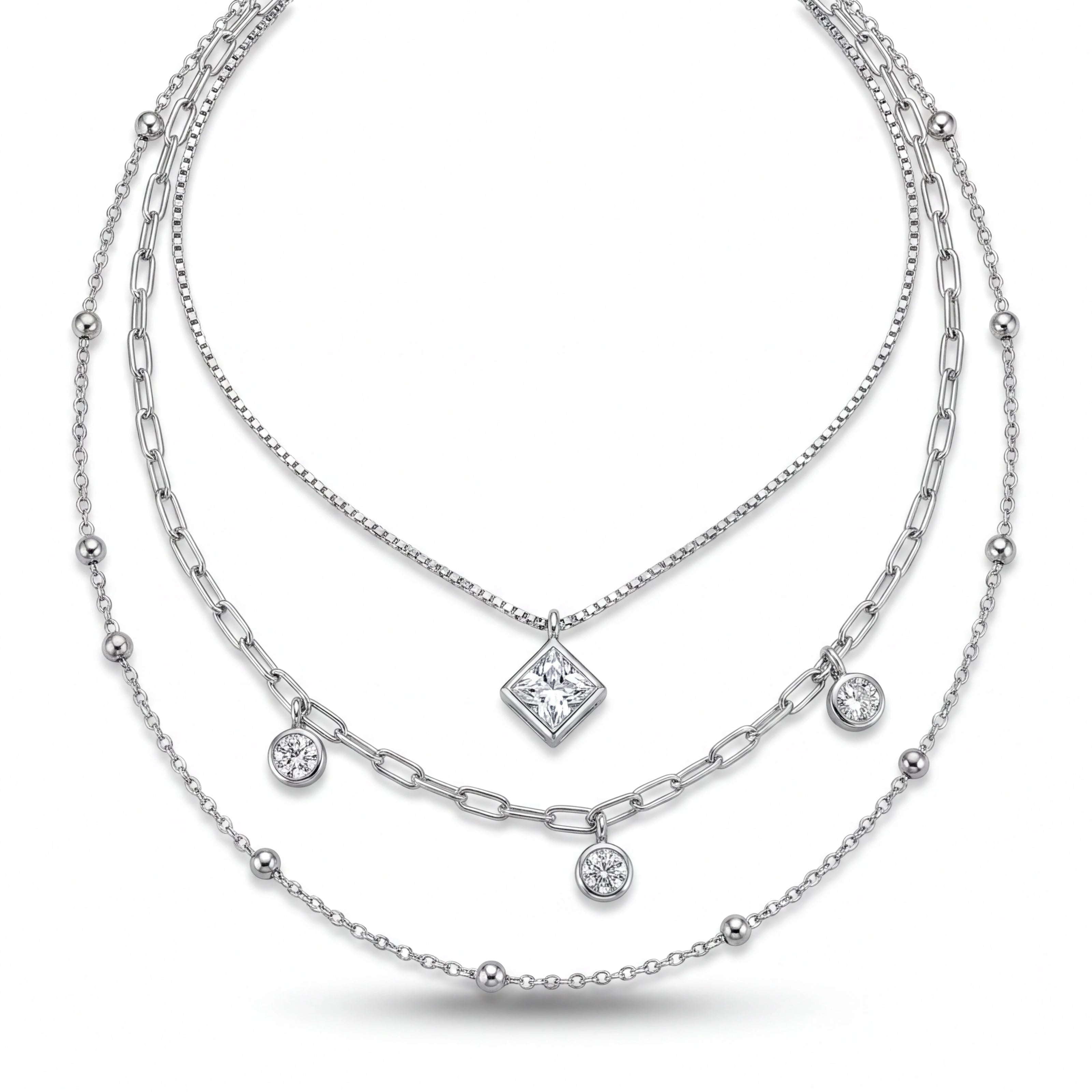 CZ Layered Necklace