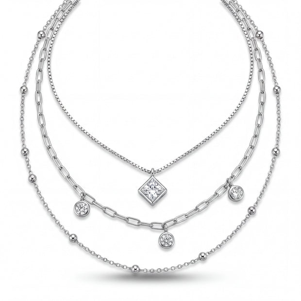 CZ Layered Necklace
