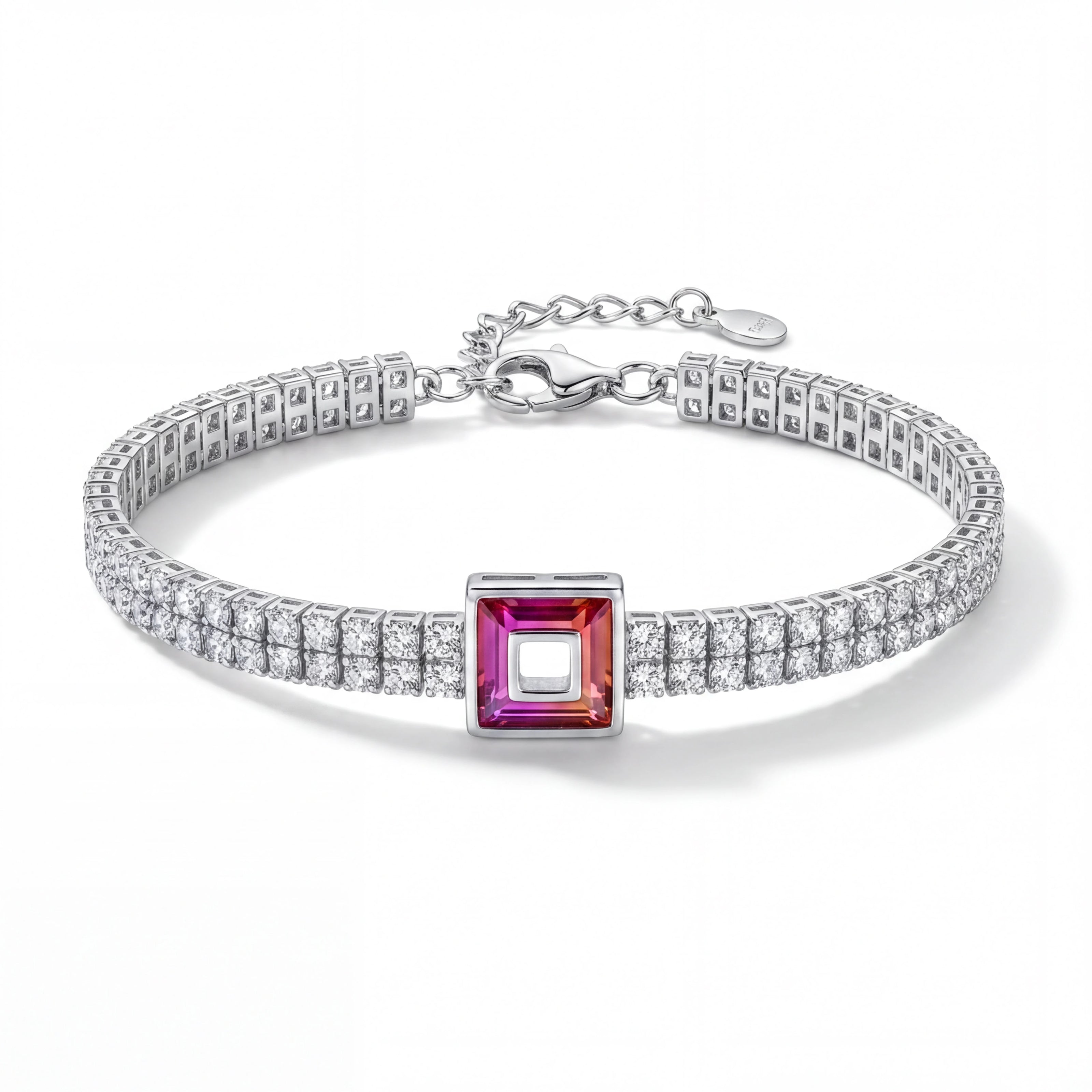 Pink Aura Tennis Bracelet