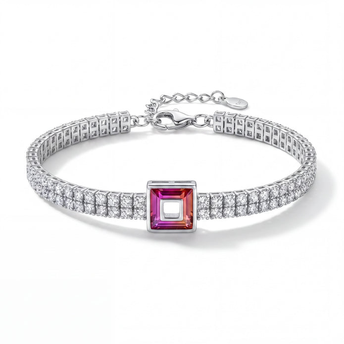 Pink Aura Tennis Bracelet