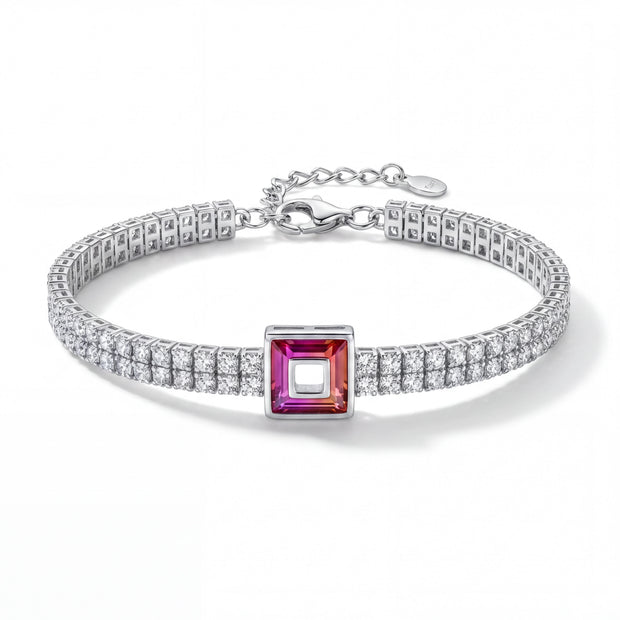 Pink Aura Tennis Bracelet