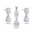 Oval Pear CZ Set