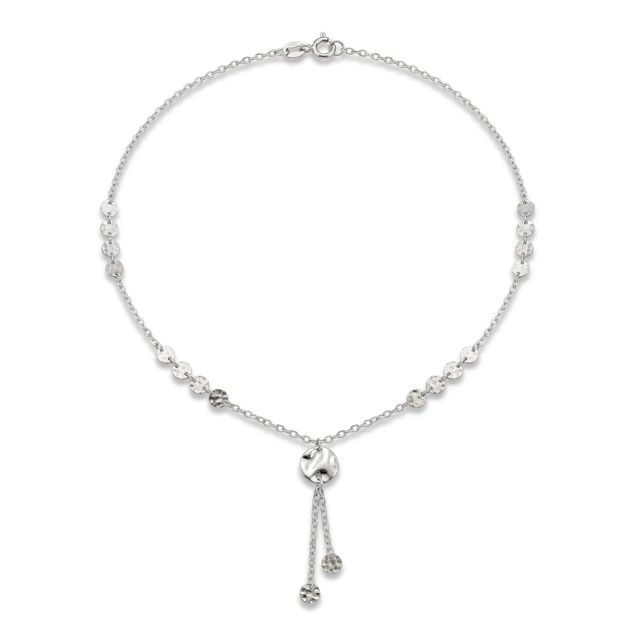 Hammered Disc Lariat