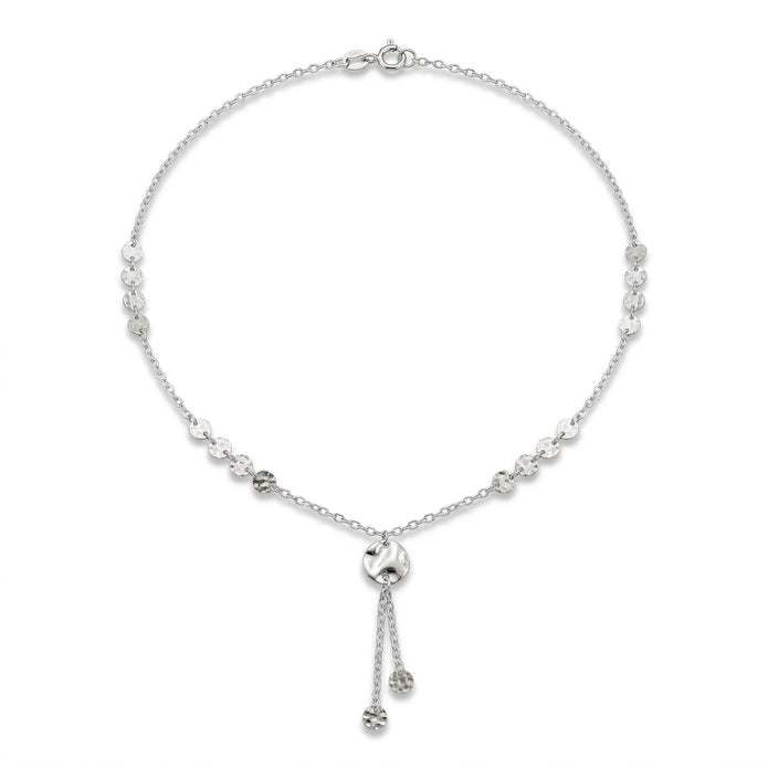 Hammered Disc Lariat